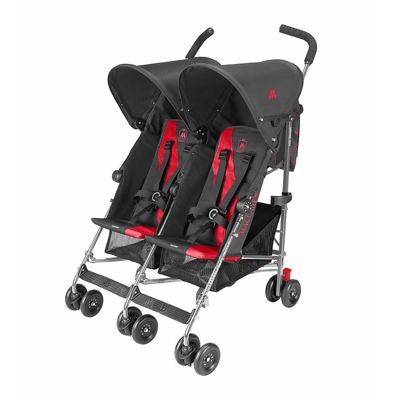 Maclaren Open Box Twin Triumph – Charcoal/Scarlet