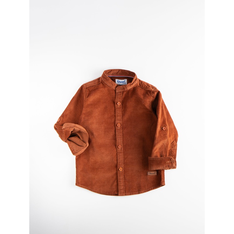 Popees Classic Corduroy Shirt with Mandarin Collar (1-8 years) for Boys 1-2 YEAR