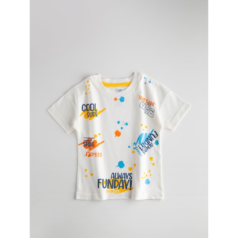 Popees Comfy & Versatile T-Shirt (1-8 Years) for Boys 1-2 YEAR