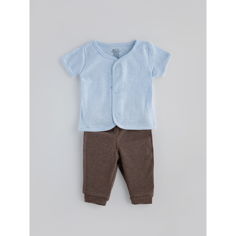 Popees Skin-friendly & Comfy Co-ord Set (0-9 Months) for Newborn Boys 0-1 M