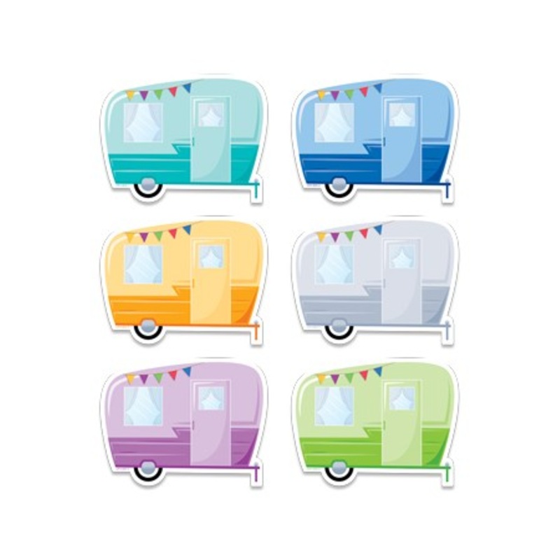 Woodland Friends Vintage Trailers 6″ Designer Cut-Outs