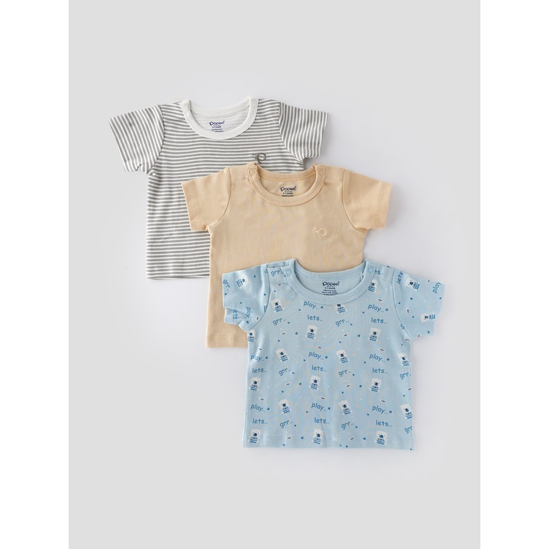 Popees 3-Piece Printed T-shirt Set (09 Months) for Baby Boys 0-1 M