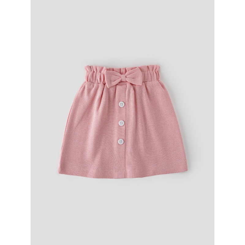 Popees Button-Front Skirt with Bow Detail (0-9 months) for Baby Girls 0-1 M