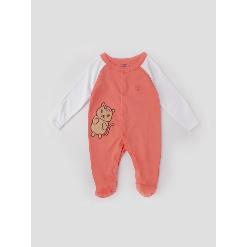 Popees Full Sleeve Printed Sleepsuit (09 Months) for Newborn Babies 0-1 M