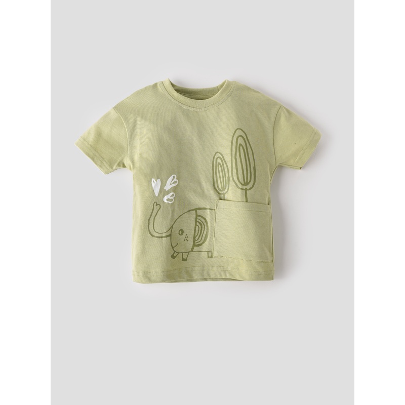Popees Half Sleeve Comfy Printed T Shirt (1-8 Years) for Boys 1-2 YEAR