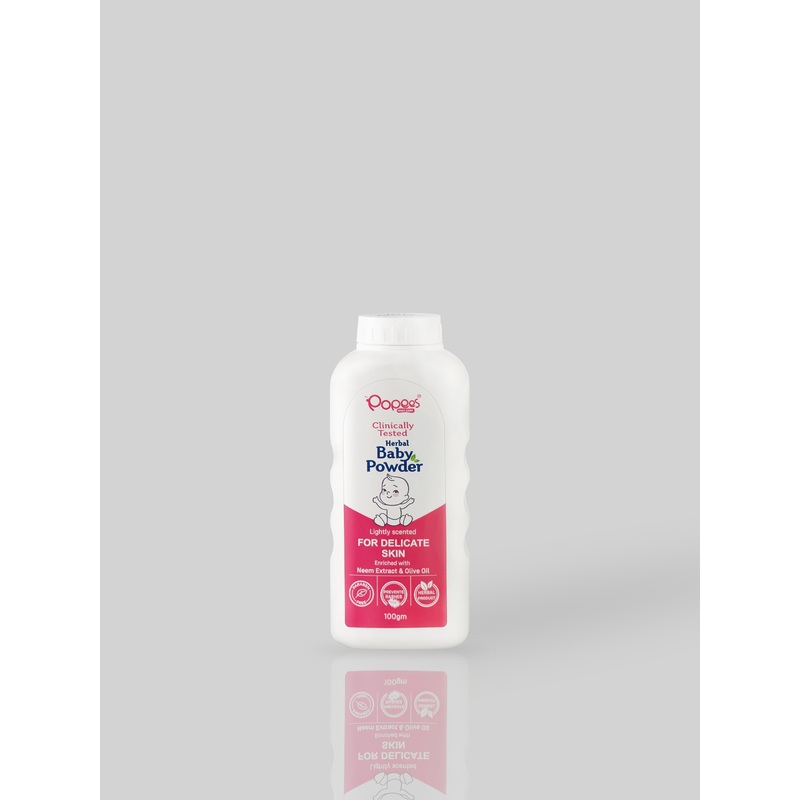 Popees Herbal Baby Powder Infused Neem Extract & Olive Oil for Delicate Skin 200g 200gm