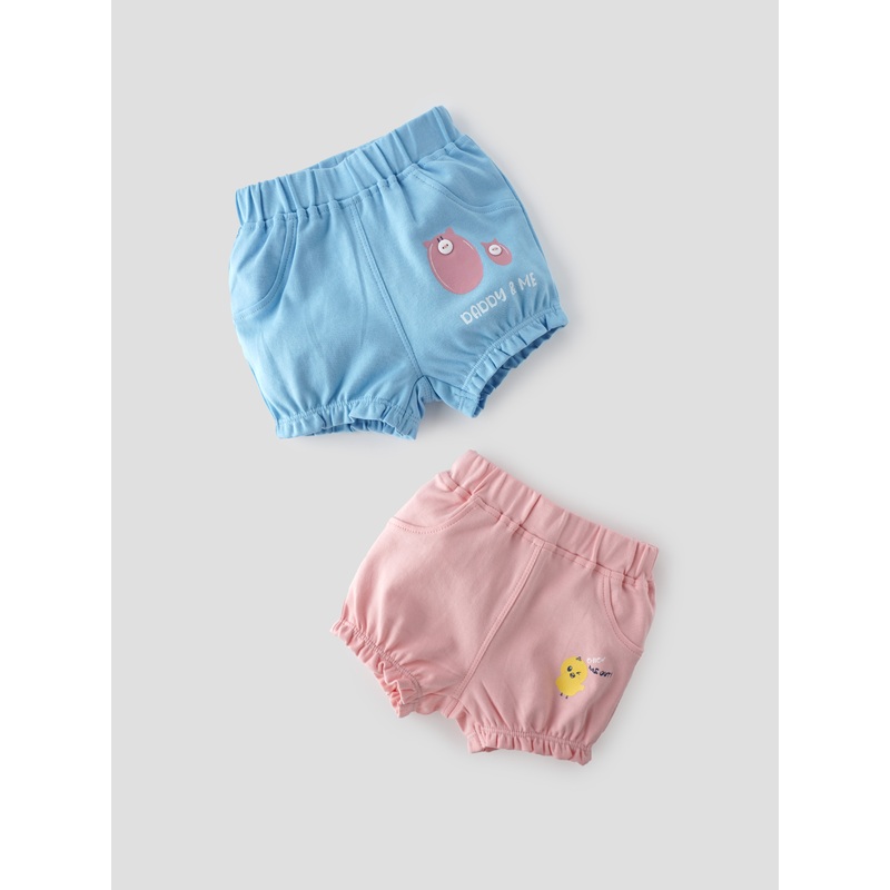 Popees Skin-friendly & Comfy Shorts (3-18 Months) for Girls – Pack of 2 6-9 M