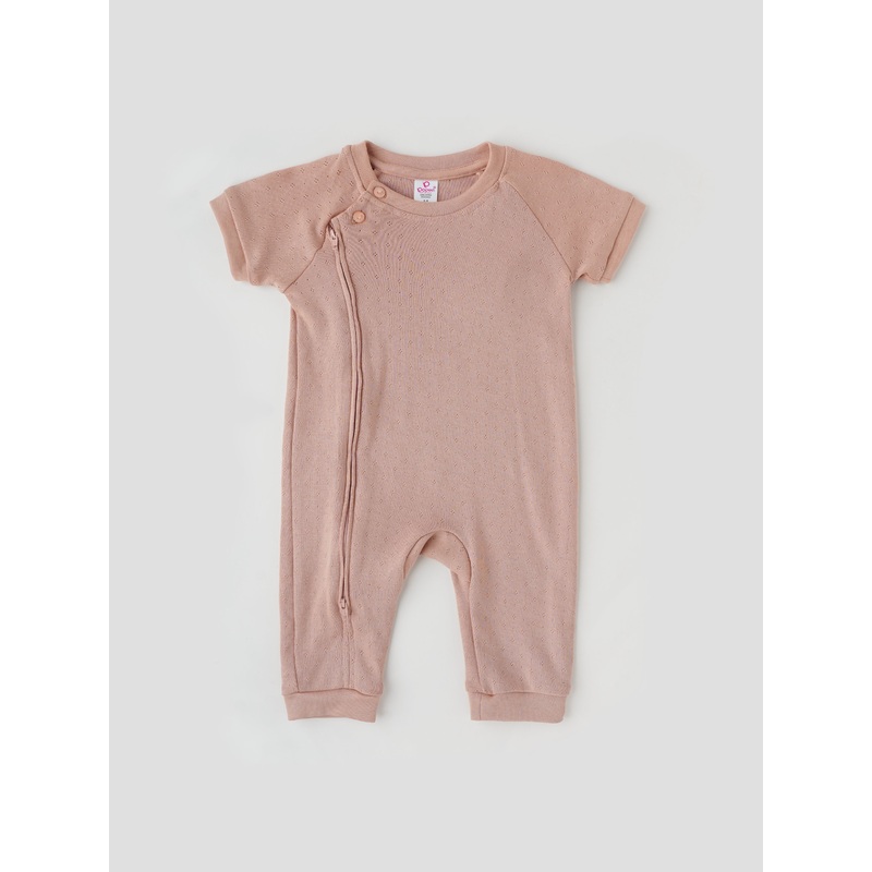 Popees Skin-Friendly Half Sleeve Romper (0-6 Months) for Newborns 0-1 M