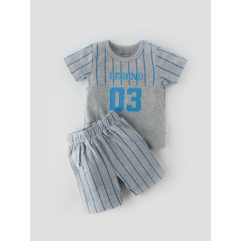 Popees Sporty Striped Co-ord Set for Boys S