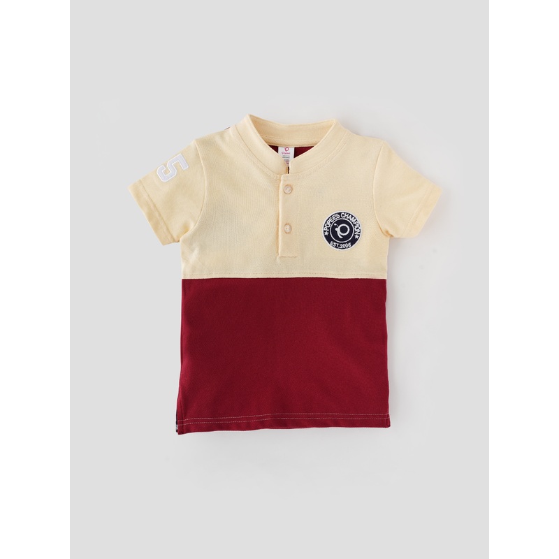 Popees Stylish Half Sleeve Henley T-Shirt (18 Years) for Boys 1-2 YEAR