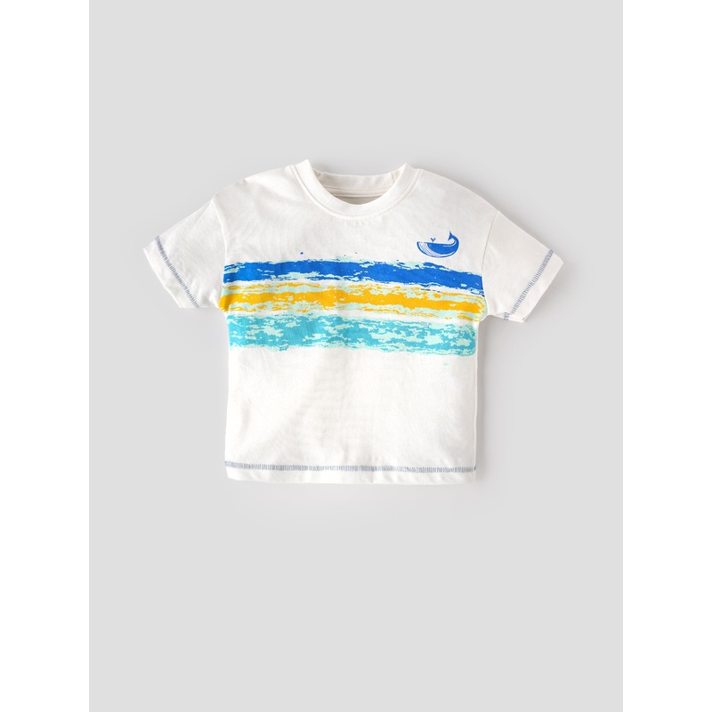 Popees Trendy & Comfy Chest Printed T Shirt (1-8 Years) for Boys 1-2 YEAR