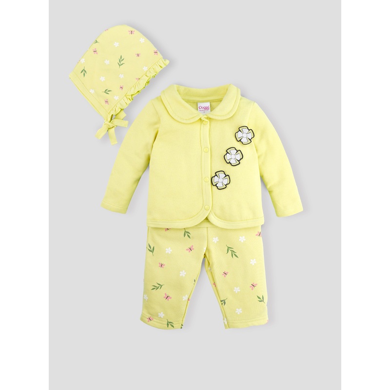Popees Trendy & Comfy Fleece Winter Co-ord Set for Girls with Matching Cap S