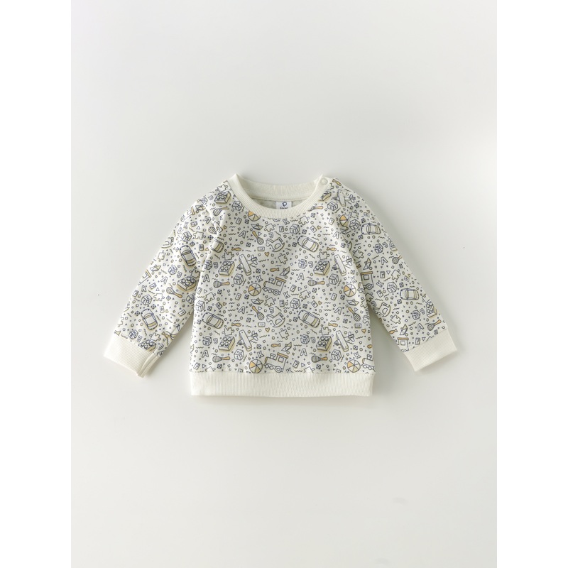 Popees Trendy Full Sleeve Printed Sweat Shirt (3-36 Months) for Boys 3-6 M