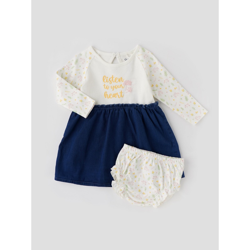 Popees Trendy & Stylish Dress With Bloomer Set (3-36 Months) for Girls 3-6 M