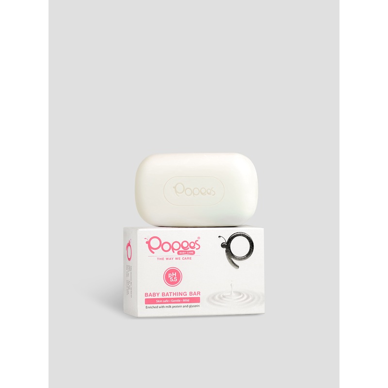 Popees Ultra-gentle Dermatologist Recommended Baby Bathing Bar with pH 5.5