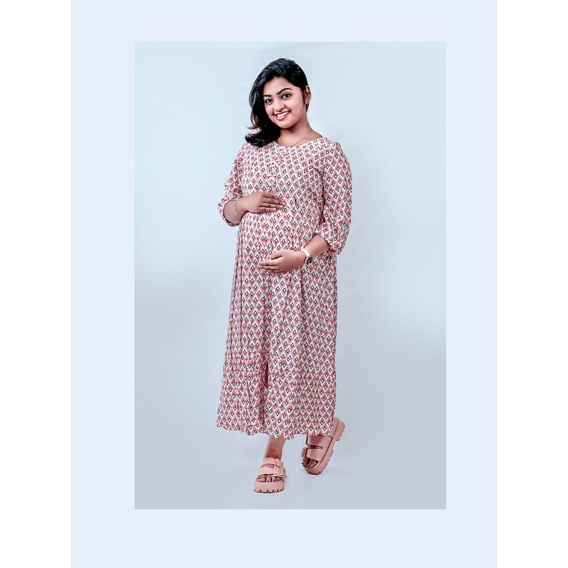 Skin Friendly Maternity Dress L