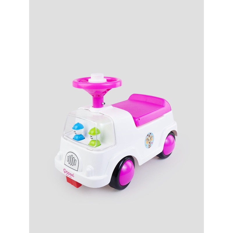 Manual Push Wagon Car Ride-On for Kids Pink