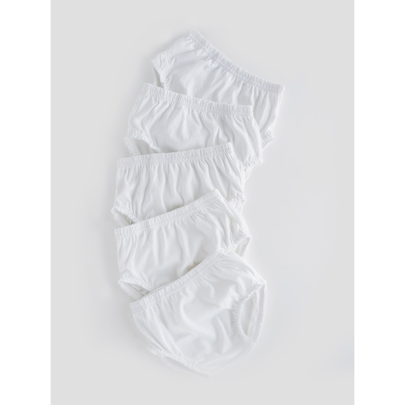Popees 100% Cotton Panties 5 Pieces Set for Newborn Babies S