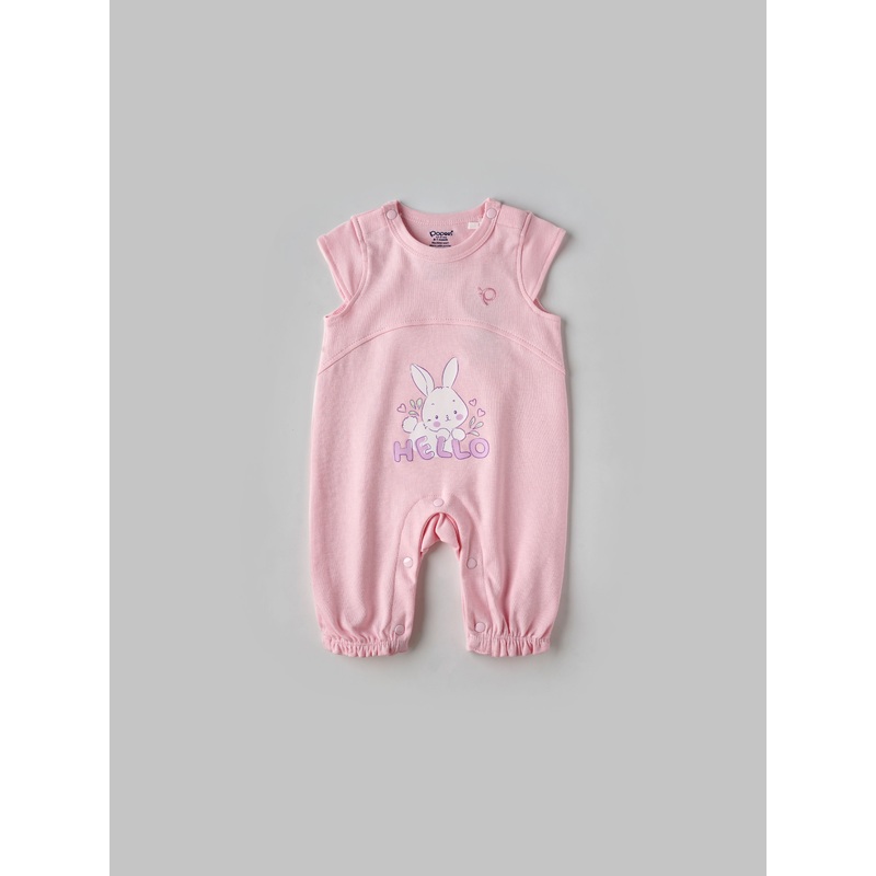 Popees Bunny Printed Short Sleeve Romper for (0-6 Months) Newborn Girls TINY BABY