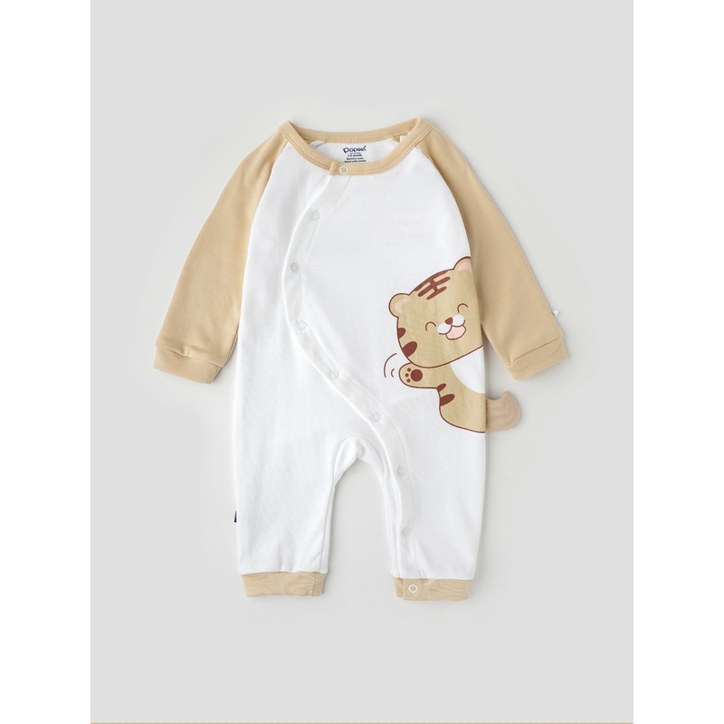Popees Comfy & Cute Full Sleeved Printed Romper (0-9 Months) for Newborn Babies 0-1 M