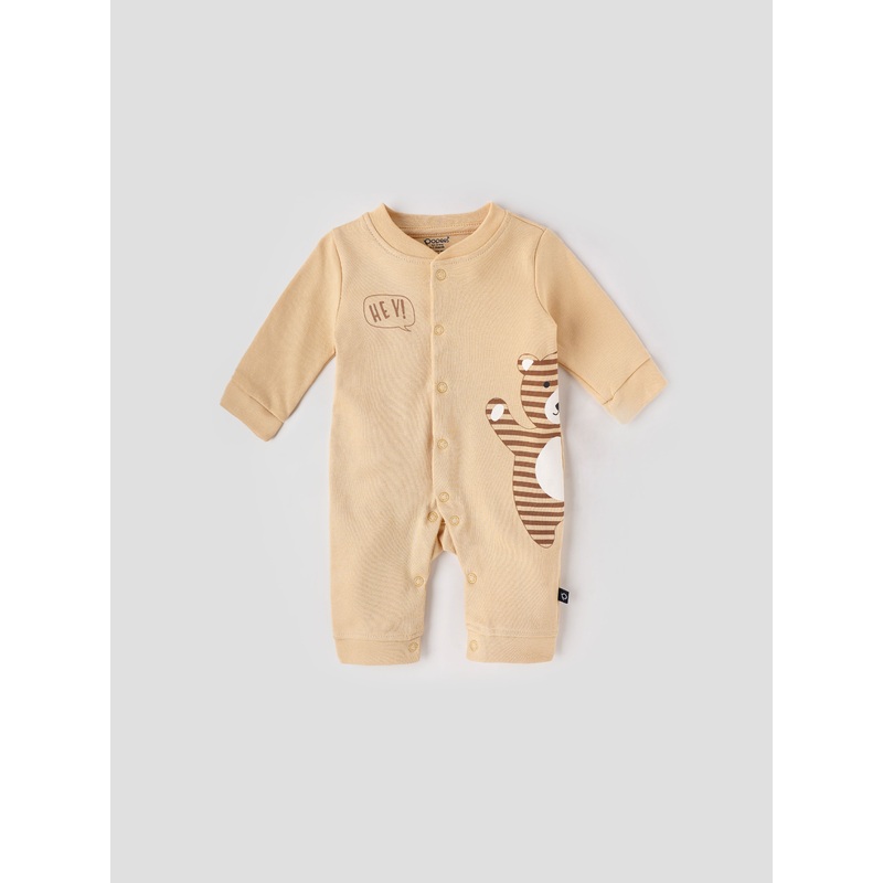 Popees Cute Cub Printed Full Sleeved Printed Romper (0-6 Months) for Newborn Babies TINY BABY