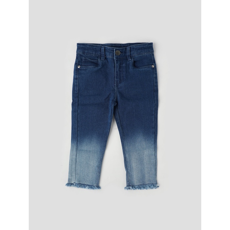 Popees Faded Blue Jeans with Frill Bottom (18 Years) for Girls 1-2 Years