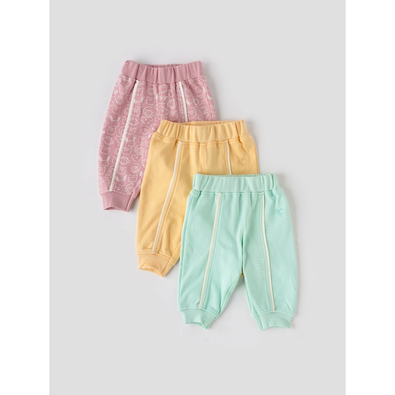 Popees Gentle & Comfy Baby Pants (0-9 Months) of Boys  Pack of 3 Newborn