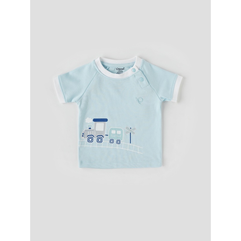 Popees Half Sleeve Printed T-shirt (0-9 Months) for boys 0-1 M