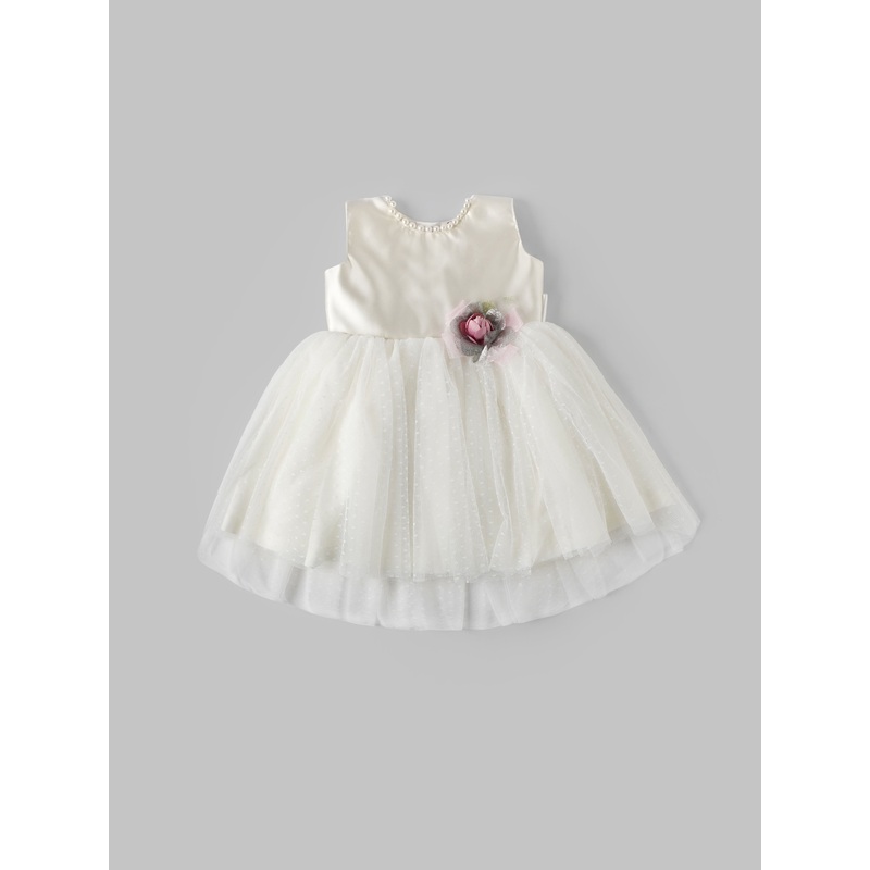 Popees Satin & Net Party Wear Dress (9M-4Y) for Baby Girls 9-12 M