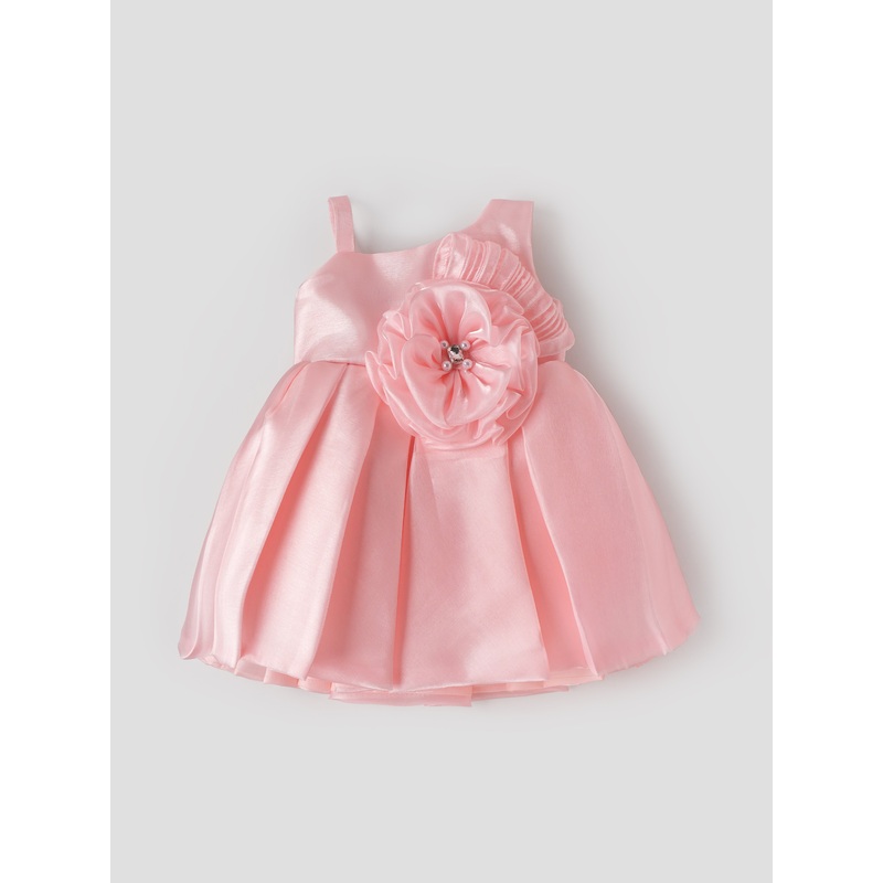 Popees Satin Sleeveless Party Wear Set (6-12 Months) for Baby Girls 6-9 M