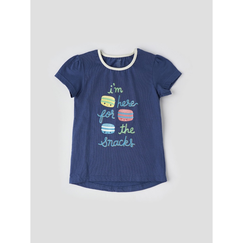 Popees Short Sleeve Front Printed (18 Years) Soft and Comfortable Top for Girls 1-2 YEAR