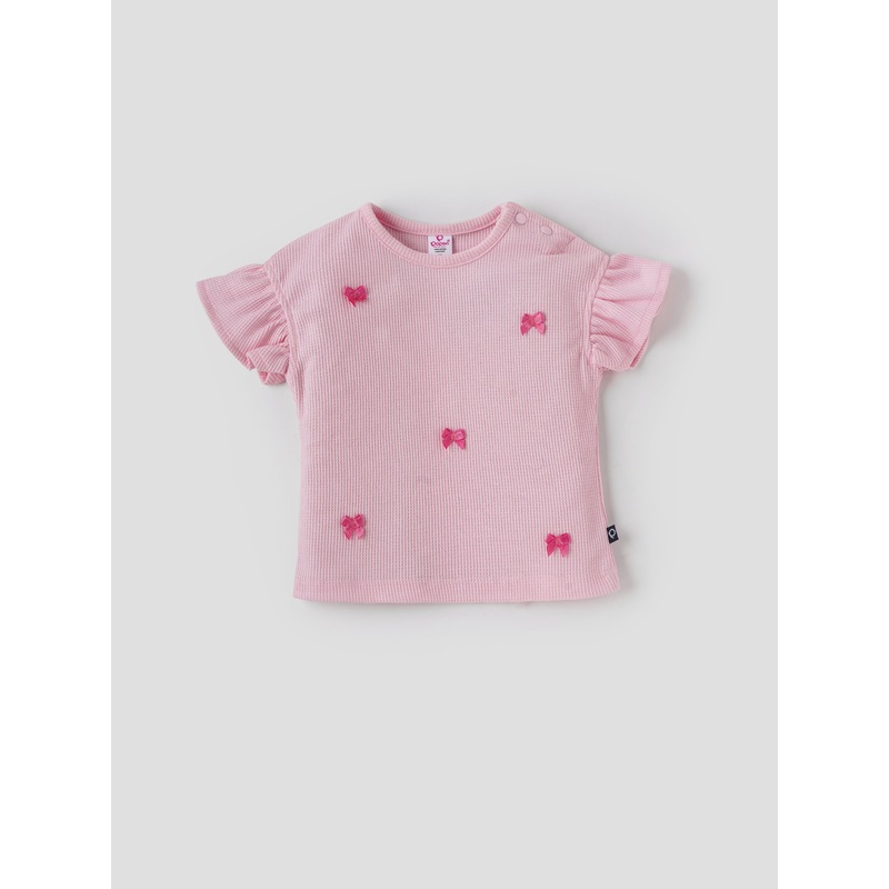 Popees Short Sleeve Shoulder-Open Top (324 Months)  Soft & Comfortable Tee for Baby Girls 3-6 M