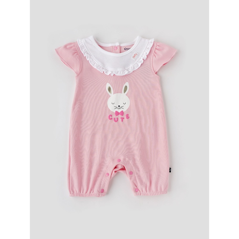 Popees Skin-friendly Adorable Printed Romper (0-9 Months) for Newborn Girls 0-1 M