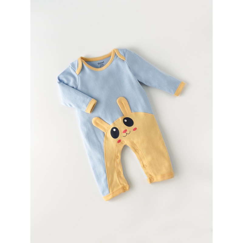 Popees Skin-friendly & Trendy Full Sleeve Romper (0-9 Months) for Newborn Boys 0-1 M