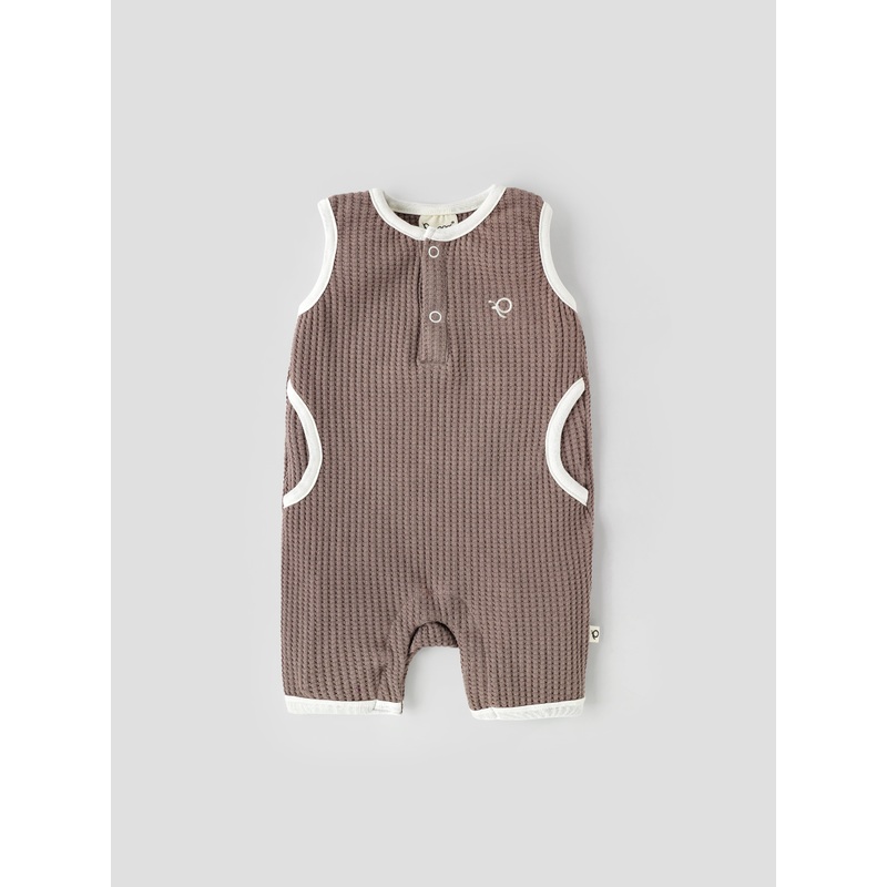 Popees Sleeveless Front Half Open Romper (3-24 Months) for Newborn Boys 3-6 M