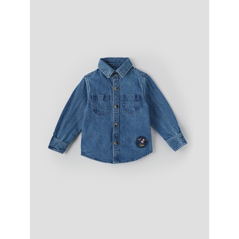 Popees Stylish Denim Full Sleeve shirt (3-36 Months) for Boys 3-6 M