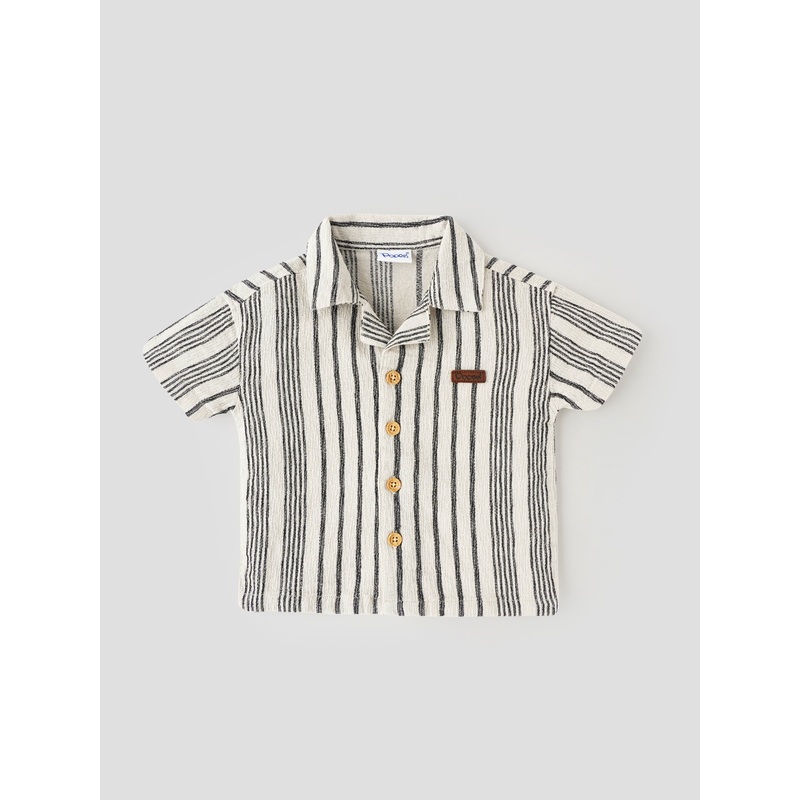Popees Stylish Striped Half Sleeve Shirt (3-36 Months) for Boys 3-6 M