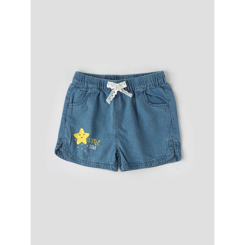 Popees Stylish & Trendy Printed Denim Shorts (2-8 Years) for Girls 2-3 Years