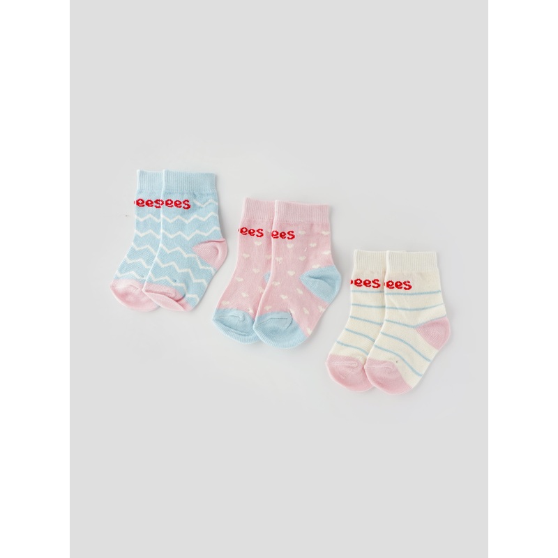 Popees Trendy & Comfy Socks (0-12 Months) for Boys – Pack of 3 0-6M
