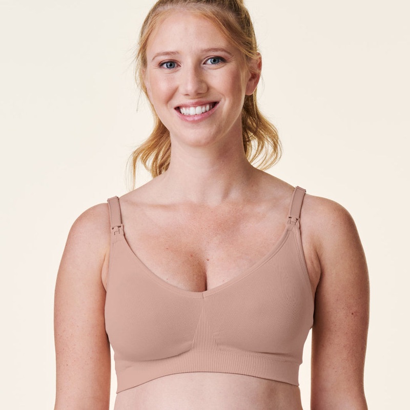 Body Silk Seamless Recycled Yarn Nursing Bra Cameo XS