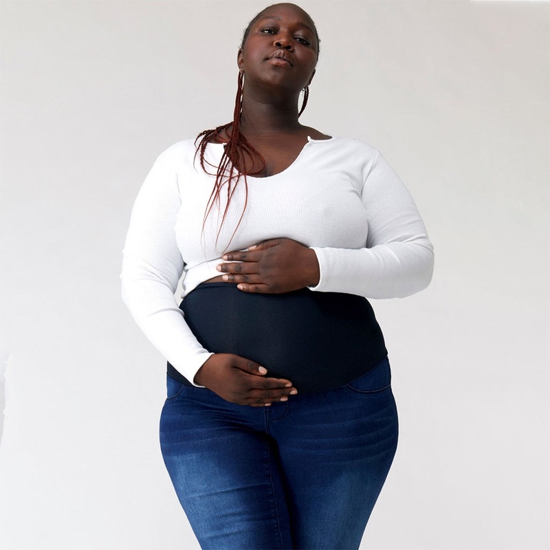 Maternity Plus Butter 28″ Ankle Skinny Jegging With Bellyband Wynter Marco 14W