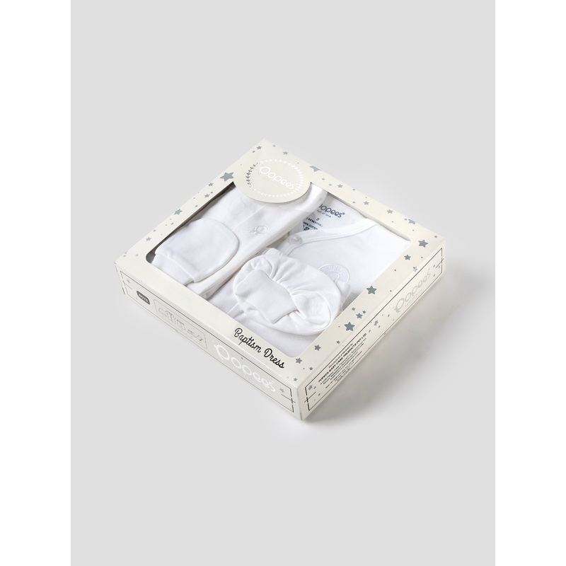 Popees 5-Piece Cotton Baptism Set for Newborn Baby Boys 3-6 M