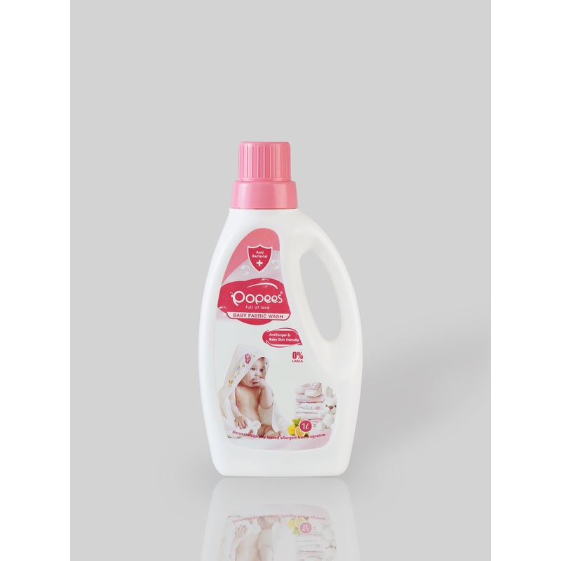 Popees Anti-Bacterial & Anti-Fungal Best in India Baby Fabric Wash-1 Liter 1 L