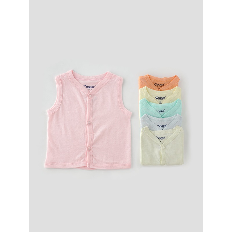 Popees Baby Jhabla  100% Cotton, Skin-friendly Front Button Tops for Newborns & Infants (Pack of 6) XS
