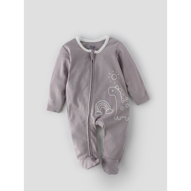 Popees Full Sleeve Zip-Front Sleepsuit (0-9 Months) for Newborn Boys 0-1 M