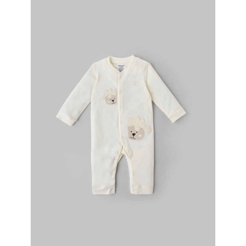 Popees Full Sleeved Front Open Romper (0-6 Months) for Newborn Boys TINY BABY