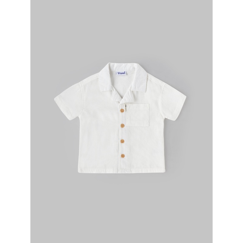 Popees Half-Sleeve Corduroy Shirt (336 Months) for Boys 3-6 M