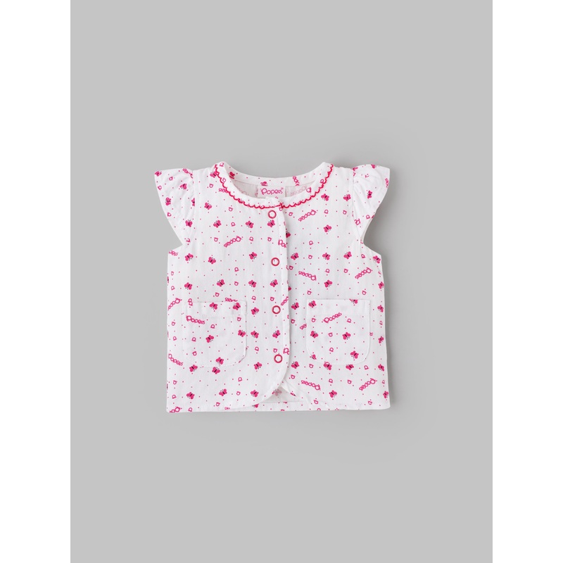 Popees Printed Front Open Jhabla (06 Months) for Baby Girls TINY BABY