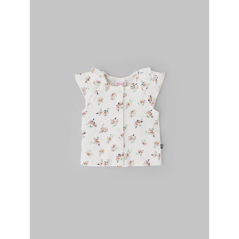 Popees Printed Half Sleeve Front Open Top (0-9 Months) for Baby Girls 0-1 M