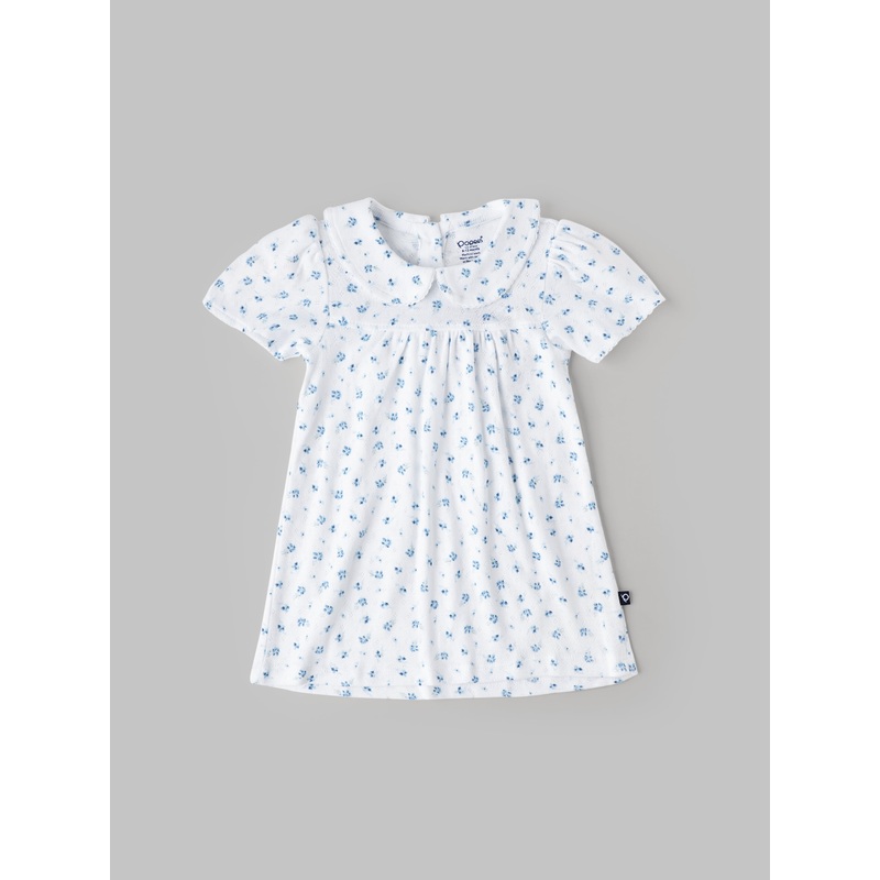 Popees Printed Short Sleeve Back Open Dress (3-36 Months) for Baby Girls 3-6 M